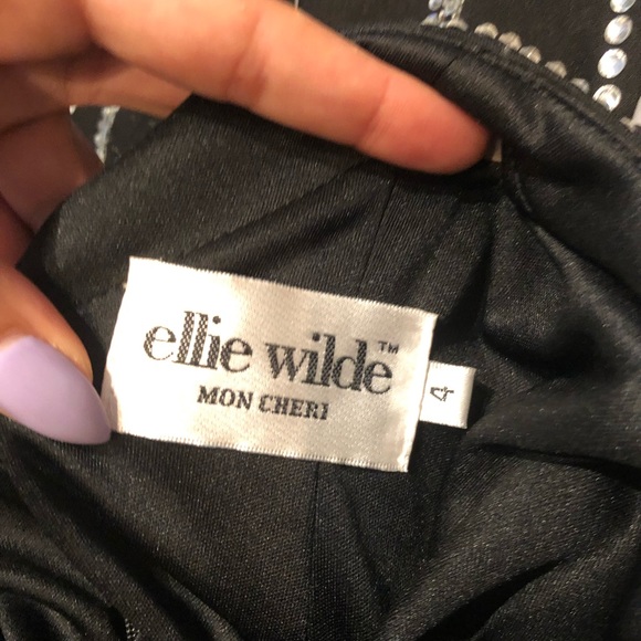 MON CHERI Ellie Wilde Halter neck glass beads formal mermaid long gown - Picture 7 of 14